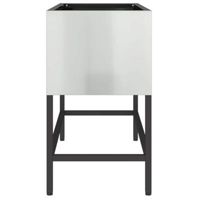 VidaXL Verhoogde tuin plantbak zilver 60 x 26 x 45 cm