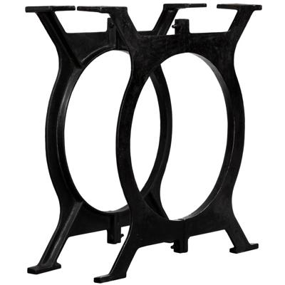 Eettafelpoten 2 st O-frame gietijzer