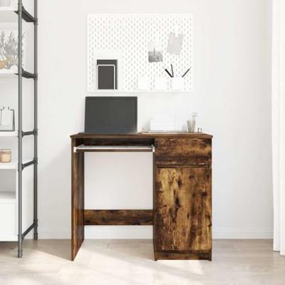 Bureau 86x49x76 cm spaanplaat gerookt eikenkleurig
