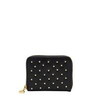 Leren dames portemonnee - zwart studs - MŌSZ Sophie - thumbnail