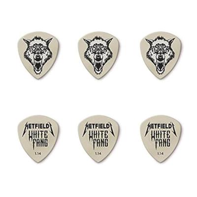 Dunlop PH122T114 Hetfield's White Fang 1.14 mm plectrumdoosje met zes plectra Dunlop PH122T114 Hetfield's White Fang 1.14 mm plectrumdoosje met zes plectra