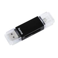 Hama USB-2.0-OTG-kaartlezer Basic SD/microSD Zwart - thumbnail