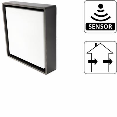 Frame Square Maxi zwart LED 4000K + sensor