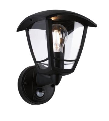Paulmann 94647 LED-buitenlamp met bewegingsmelder (wand) E27 Zwart