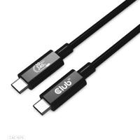 club3D CAC-1575 USB-C-kabel USB 4.0 USB-C stekker 2.00 m Zwart - thumbnail
