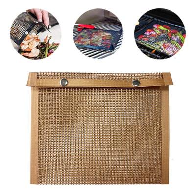 Barbecue Hittebestendige Non-stick Grill Mesh BBQ Bakzak Afmeting: 27 x 22 cm (Koper)