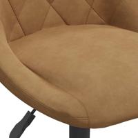 Eetkamerstoelen draaibaar 6 st fluweel bruin - thumbnail