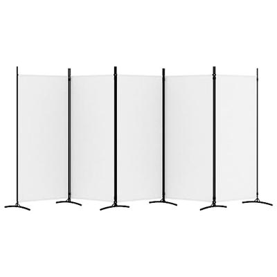 Kamerscherm met 5 panelen 433x180 cm stof wit - thumbnail