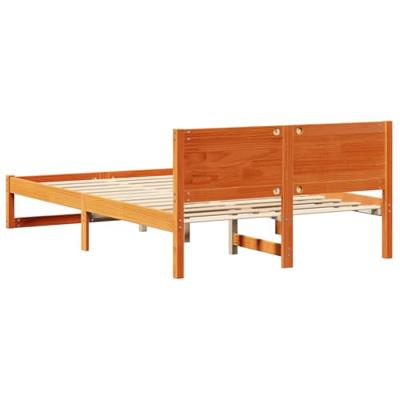 Bedframe Wasbruin 140 x 190 cm Massief grenenhout