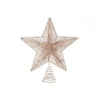 Piek Ster Spiraal Glitter 20xh23cm goud - thumbnail