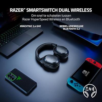 RAZER Barracuda X 2022 Over Ear headset Bluetooth, Kabel Stereo Zwart Volumeregeling, Microfoon uitschakelbaar (mute) Gamen - thumbnail