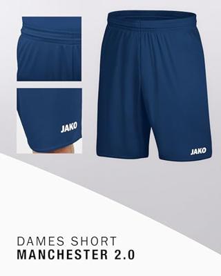 JAKO 4400D Short Manchester 2.0 Dames - Navy - 34-36