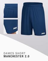 JAKO 4400D Short Manchester 2.0 Dames - Navy - 38-40 - thumbnail