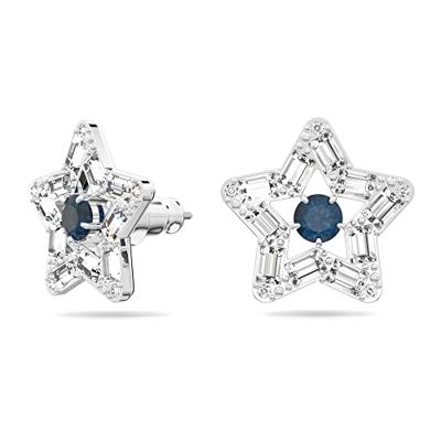 Swarovski 5639188 Oorknoppen Stella Ster zilverkleurig-blauw 4 x 16 mm