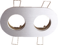 LED inbouwspot 2 voudig aluminium armatuur warm wit Luzern - thumbnail