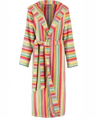Cawö Cawo Dames Badjas 7081 Badstof met Capuchon Multi 42