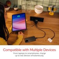 Verbatim GaN Charger 65 W Reislader 65 W 1x USB-A, 1x USB-C USB PD, USB PD 3.0, QC 3.0 Zwart Snellader, GaN, Met adapter voor Europa, Met adapter voor Verenigd - thumbnail