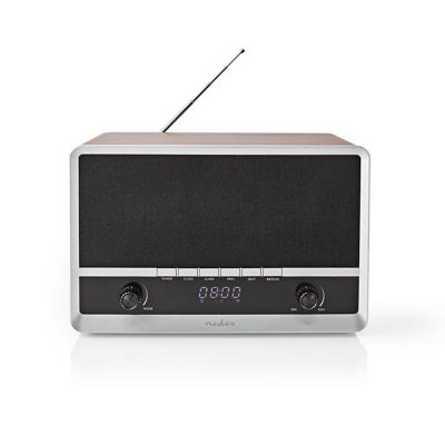 FM-Radio | Tafelmodel | AM / FM | Batterij Gevoed / USB Gevoed | Digitaal | 12 W | Scherm grootte: 1.6 " | Zwart-Blauw Scherm | Bluetooth® | Wekker | Bruin / Zwart