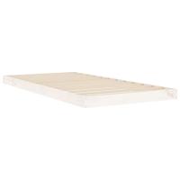 Bedframe massief grenenhout wit 90x190 cm - thumbnail
