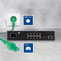 ACT Netsnoer CEE 7/7 male (haaks) - C15 groen 2 m - thumbnail