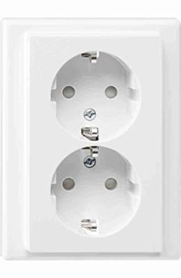 Merten MEG2420-1419 Wandcontactdoos System M Polar-wit 1 stuk(s)