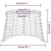 VidaXL Plafondlampenkap ø20x15 cm wicker wit - thumbnail