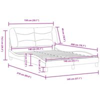 Bedframe zonder matras stof zwart 140x200 cm - thumbnail
