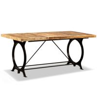 Eettafel 180 cm massief ruw mangohout - thumbnail