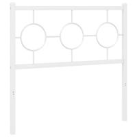 Hoofdbord 90 cm metaal wit - thumbnail