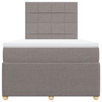 Boxspring met matras stof taupe 120x200 cm - thumbnail