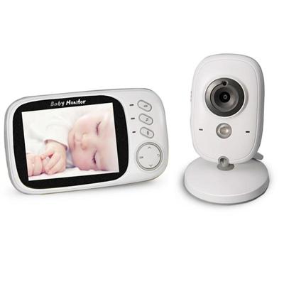 VB603 3.2 duimLCD 2.4GHz Wireless Surveillance Camera Baby Monitor steun twee manier praten terug nacht Vision(White)