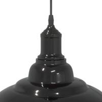 Hanglamp in hoogte verstelbaar E27 31 cm metaal glanzend zwart - thumbnail