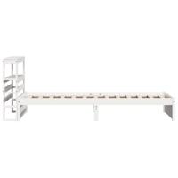 Bedframe met hoofdeinde zonder matras 90x190 cm wit - thumbnail