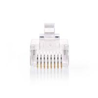 Nedis RJ45-Connector | RJ45 Pass Through | Solid UTP CAT5 | Recht | Verguld | 10 Stuks | PVC | Transparant | Doos - CCGB89330TP - thumbnail