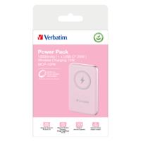 Verbatim Charge n Go Magnetic Wireless Powerbank 10000 mAh Fast Charge, Quick Charge 3.0, USB PD 3.0, Adaptive Fast Charge LiPo USB-C Pink - thumbnail
