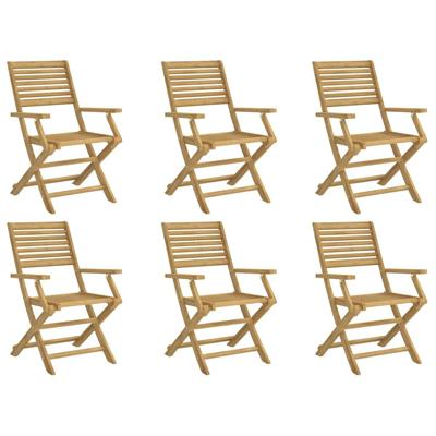 Tuinstoelen 6 st inklapbaar 54,5x61,5x86,5 cm acaciahout