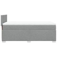 Boxspring met matras stof lichtgrijs 80x200 cm - thumbnail