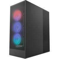 NZXT h7 flow rgb (2024) midi tower behuizing (zwart | 2x usb-a | 1x usb-c | rgb | tempered glass) - thumbnail
