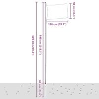 VidaXL Vlag met vlaggenmast turkije 6,08 m aluminium - thumbnail