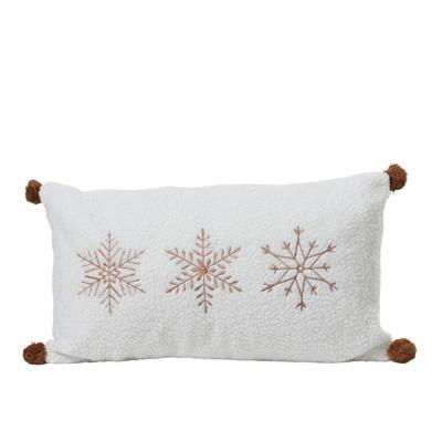 Kussen polyester L50b30h8 cm wit Decoris - Decoris