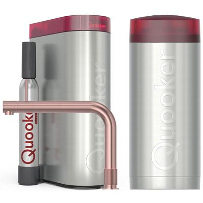 Quooker Front Keukenkraan Set - Kokend Warm- en Koud Water - Rosé Koper - Inclusief COMBI+ Reservoir & CUBE - Direct Gekoeld Bruisend Water