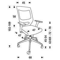 Rocada Bureaustoel 907-4 Zwart R907490 1 stuk(s) - thumbnail