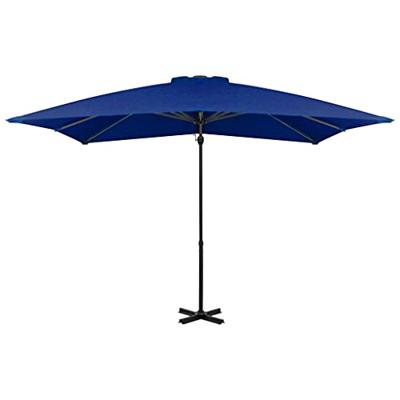 Zweefparasol met aluminium paal 250x250 cm azuurblauw Zweefparasol met aluminium paal 250x250 cm azuurblauw