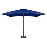 Zweefparasol met aluminium paal 250x250 cm azuurblauw - thumbnail