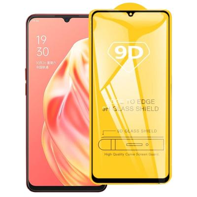 Voor OPPO A91 9D Full Glue Full Screen Tempered Glass Film