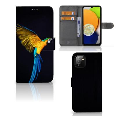 Samsung Galaxy A03 | Telefoonhoesje | Met pasjeshouder | Papegaai Samsung Galaxy A03 | Telefoonhoesje | Met pasjeshouder | Papegaai