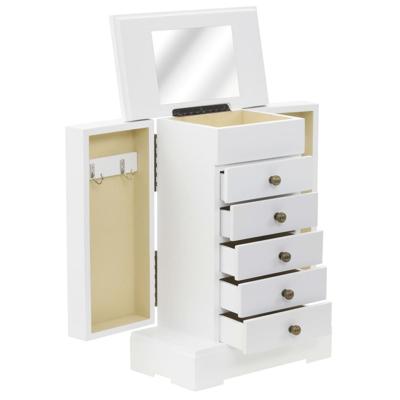 VidaXL Sieradenkastje met spiegel 25x13,5x34 cm mdf