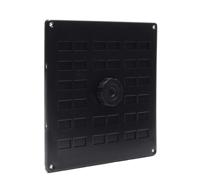 Nedco schuifrooster met gaas - vierkant - 200x200mm - zwart - aluminium - thumbnail