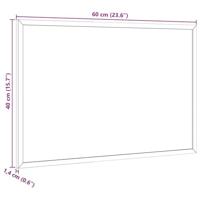 Magnetisch whiteboard met massief grenenhouten frame 60x40 cm - thumbnail