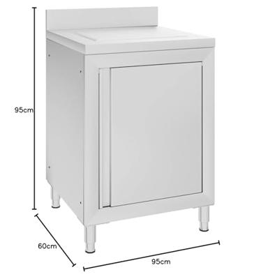 VidaXL Keukenkast met afdruipplaat commercieel roestvrij staal